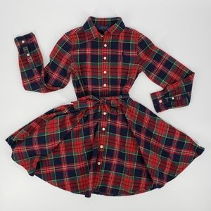 Polo Ralph Lauren Tartan Plaid Flannel Shirt Dress